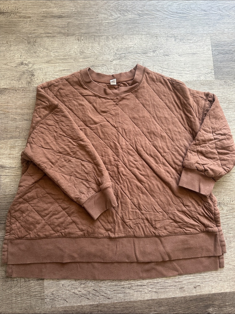 Old Navy Brown Quilted Sweater - Chocolate Brown